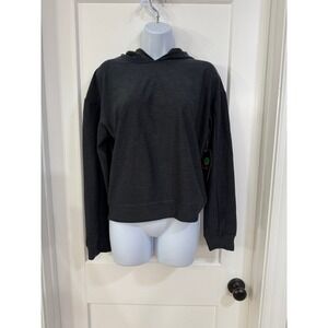 New Balance Womens SPCDYE Layer Hoodie Gray Black Pullover Activewear XS‎